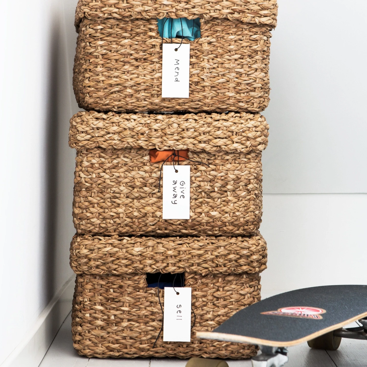 Korb Abaca Rechteck Griff 2 Korb Abaca Rechteck Griff – Bild 2