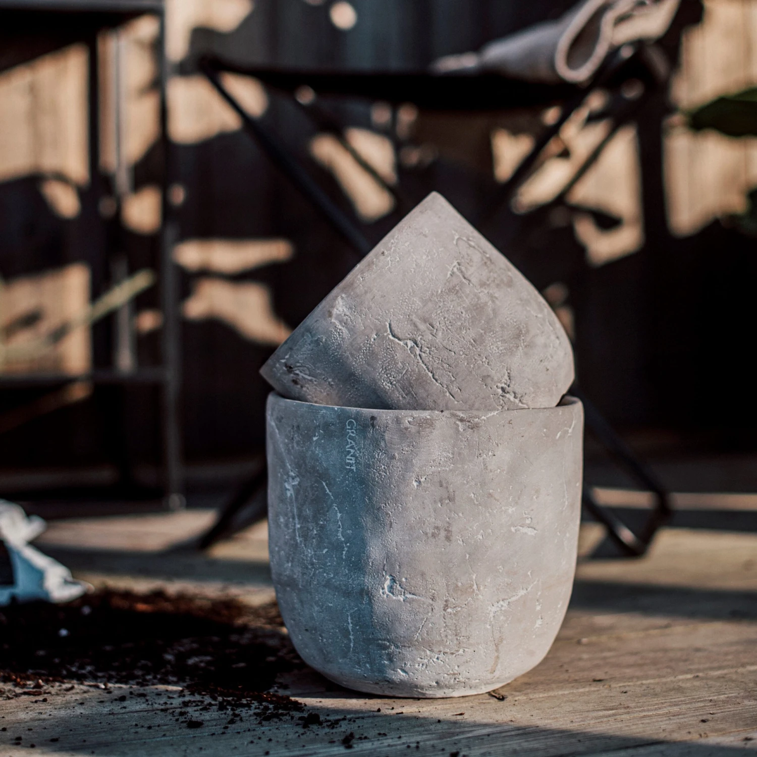 Blumentopf Beton Rund Ø15cm 2 Blumentopf Beton Rund Ø15cm – Bild 2