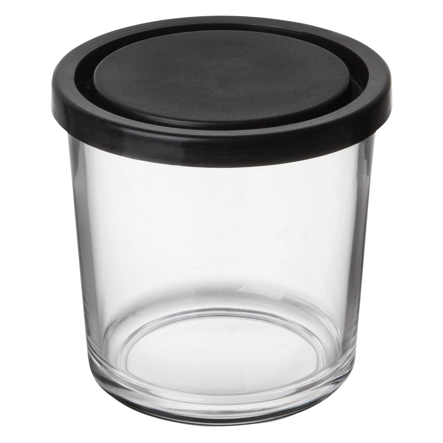 Glasdose Schwarz Deckel 0,5L 1 Glasdose Schwarz Deckel 0,5L