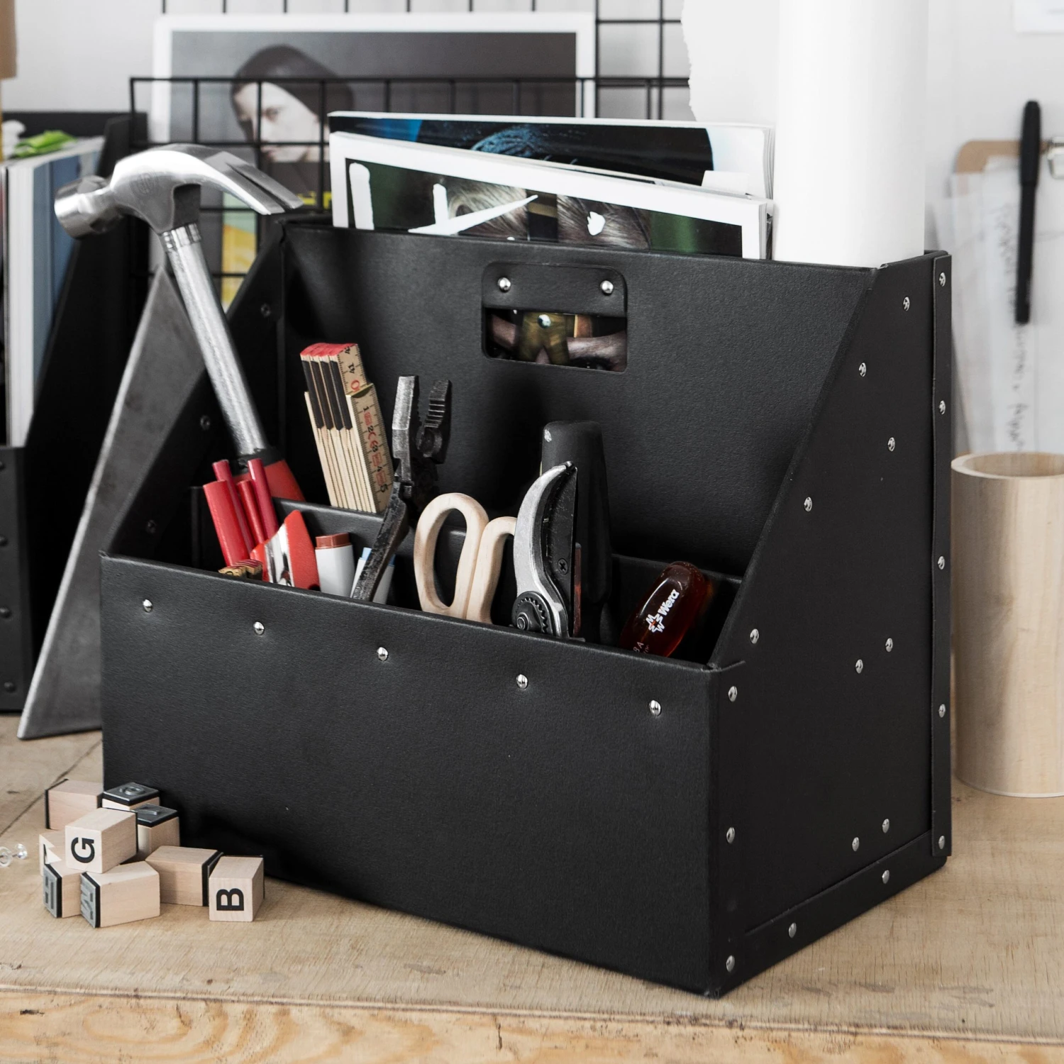 Schreibtisch-Organizer Tragbar Graphit 5 Schreibtisch-Organizer Tragbar Graphit – Bild 5