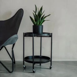 Blumentopf/Teller Polystone Mittel Schwarz -Günstig Haushaltsgegenstände 373917 28307 1 scaled