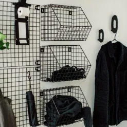 Wandkorb Für Gitternetz 22x30 Cm Schwarz -Günstig Haushaltsgegenstände 374701 35526 scaled