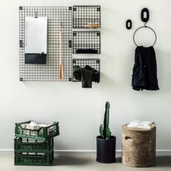 Wandkorb Für Gitternetz 22x30 Cm Schwarz -Günstig Haushaltsgegenstände 374701 35529 scaled