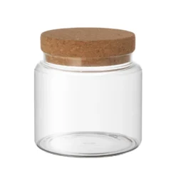 Glasgefäß Korkdeckel Klein