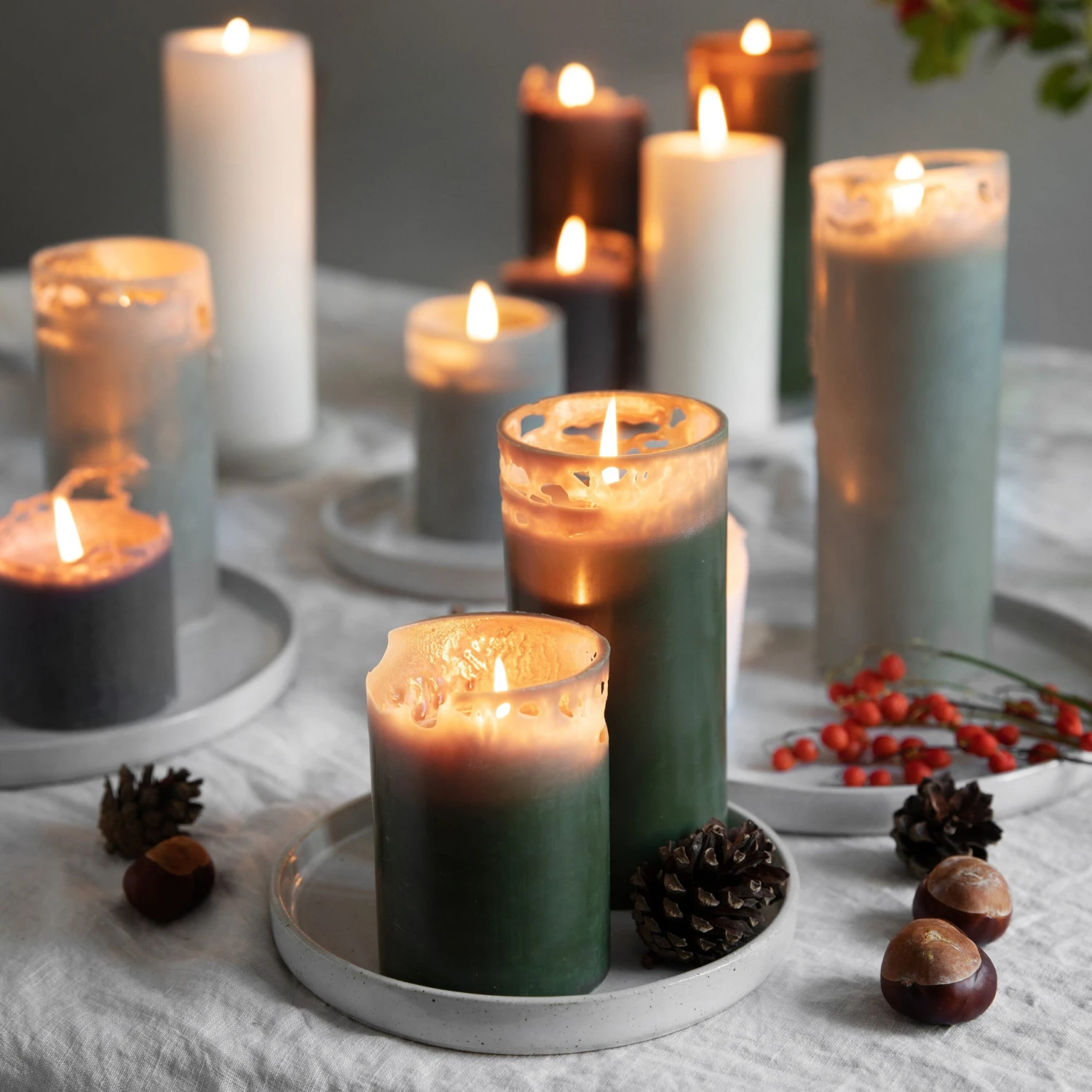 Blockkerze Stearin 15x7cm Hellgrün 3 Blockkerze Stearin 15x7cm Hellgrün – Bild 3