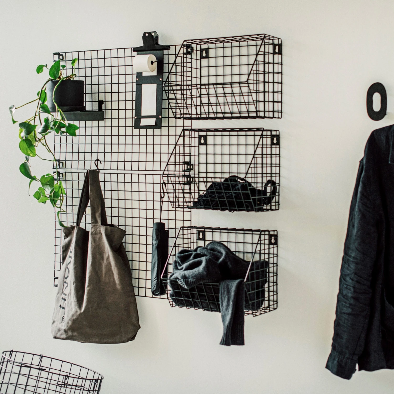 Aufbewahrungstafel Gitternetz 60 X 42 Cm Schwarz 6 Aufbewahrungstafel Gitternetz 60 X 42 Cm Schwarz – Bild 6