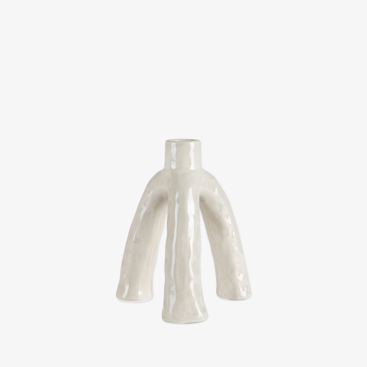 Kerzenleuchter High Flow Warmgrau 1 Kerzenleuchter High Flow Warmgrau