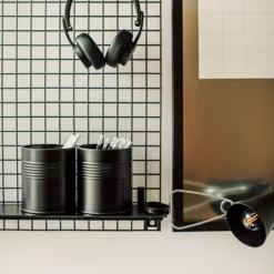 Regal Gitternetz Lang Schwarz -Günstig Haushaltsgegenstände 401136 35544 1 scaled