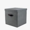 Storage Box High Canvas Dark Grey