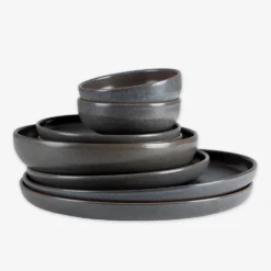 Teller Bruno Steingut 17 Cm Dunkelgrau -Günstig Haushaltsgegenstände 401217 29725 scaled