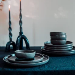 Teller Bruno Steingut 17 Cm Dunkelgrau -Günstig Haushaltsgegenstände 401217 30275 scaled