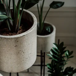 Pot Cement Terrazzo Ø19 Sand -Günstig Haushaltsgegenstände 401501 31961 scaled