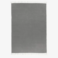 Teppich Baumwolle 140 X 200 Dunkelgrau