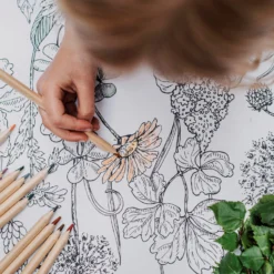 Coloring Paper Roll 10m Botanic -Günstig Haushaltsgegenstände 401714 35019 scaled