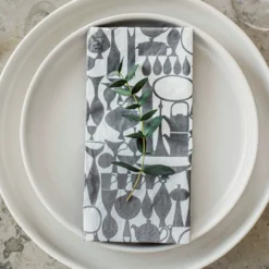 Serviette Stig Lindberg Wrap Grau -Günstig Haushaltsgegenstände 401873 34150 scaled