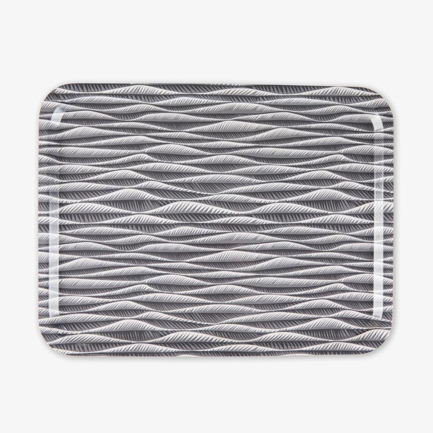 Tablett Stig Lindberg Korrugalion 43 X 33 Cm Grau 1 Tablett Stig Lindberg Korrugalion 43 X 33 Cm Grau