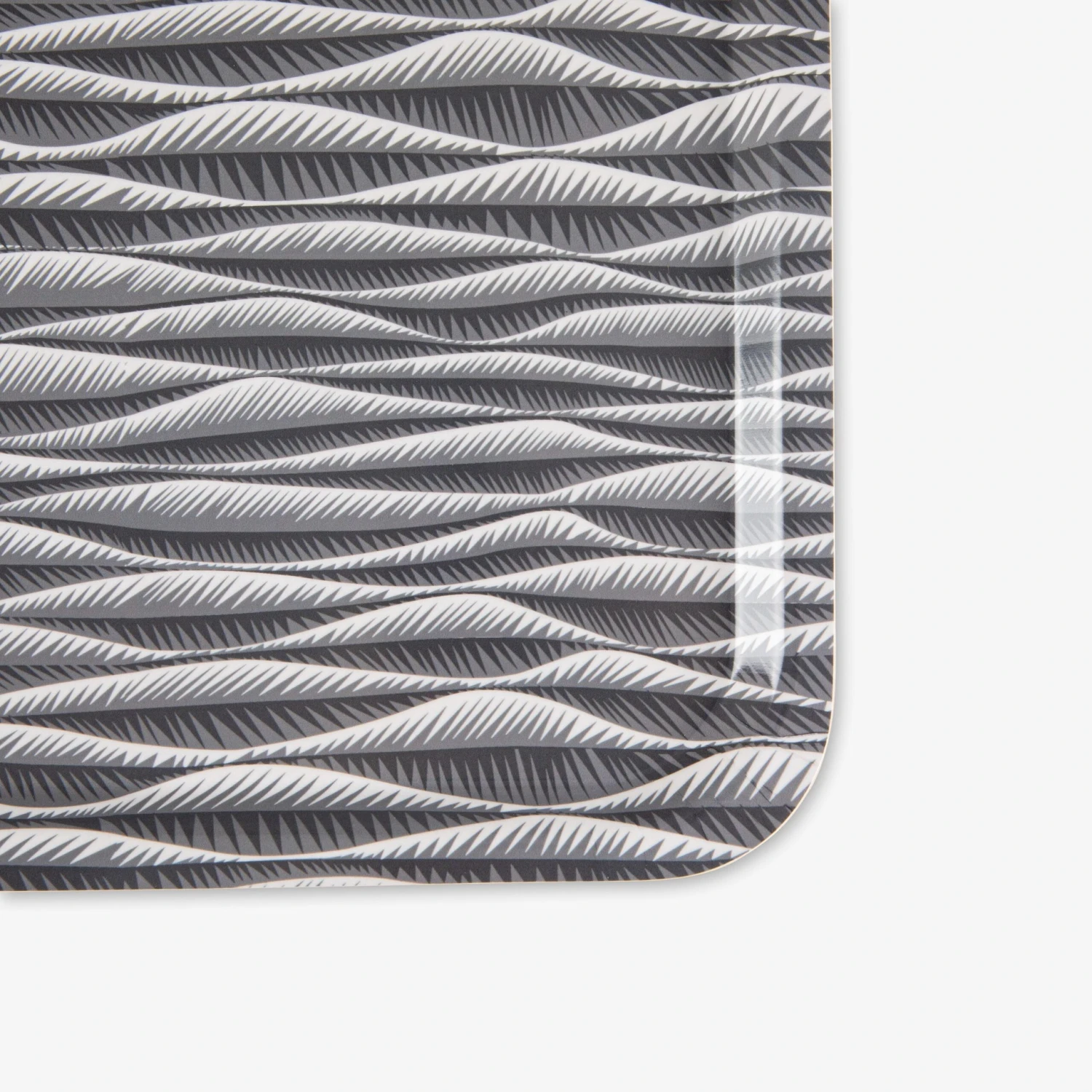 Tablett Stig Lindberg Korrugalion 43 X 33 Cm Grau 2 Tablett Stig Lindberg Korrugalion 43 X 33 Cm Grau – Bild 2