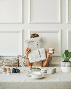 Teller Stig Lindberg Diabolo Tief 18 Cm Grau -Günstig Haushaltsgegenstände 401968 36490 scaled