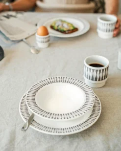 Teller Stig Lindberg Diabolo Tief 18 Cm Grau -Günstig Haushaltsgegenstände 401968 36493 scaled