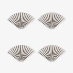 Papierdekoration Recycelt 4er-Pack Streifen Beige