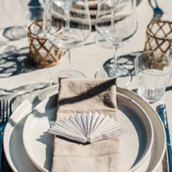 Papierdekoration Recycelt 4er-Pack Streifen Beige -Günstig Haushaltsgegenstände 401997 34658 scaled