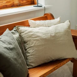 Kissen Leinen 50 X 70 Hell Khaki Grün -Günstig Haushaltsgegenstände 402039 35849 scaled