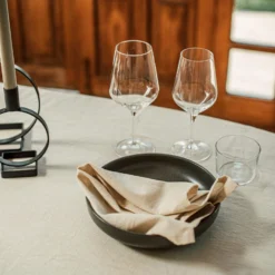 Tischdecke Leinenmix Ø145 Cm Hafer -Günstig Haushaltsgegenstände 402297 35877 scaled