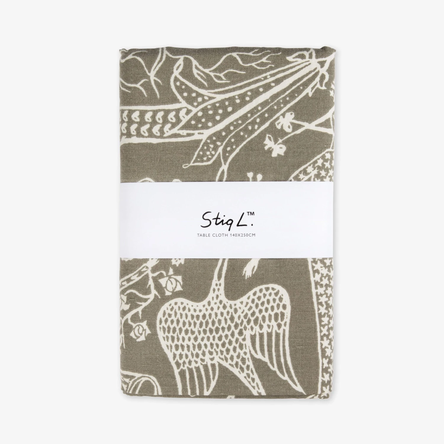 Tischdecke Stig Lindberg 140 X 250 Cm Poème D'Amour Hell Khaki Grün 1 Tischdecke Stig Lindberg 140 X 250 Cm Poème D'Amour Hell Khaki Grün