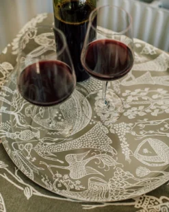 Tablett Stig Lindberg Poème D'Amour Rund Ø 38 Cm Grün -Günstig Haushaltsgegenstände 402341 36513 scaled