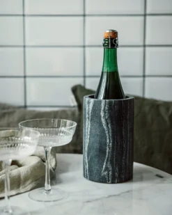 Weinkühler/Utensilienhalter Marmor Dunkelgrau -Günstig Haushaltsgegenstände 402356 36407 scaled