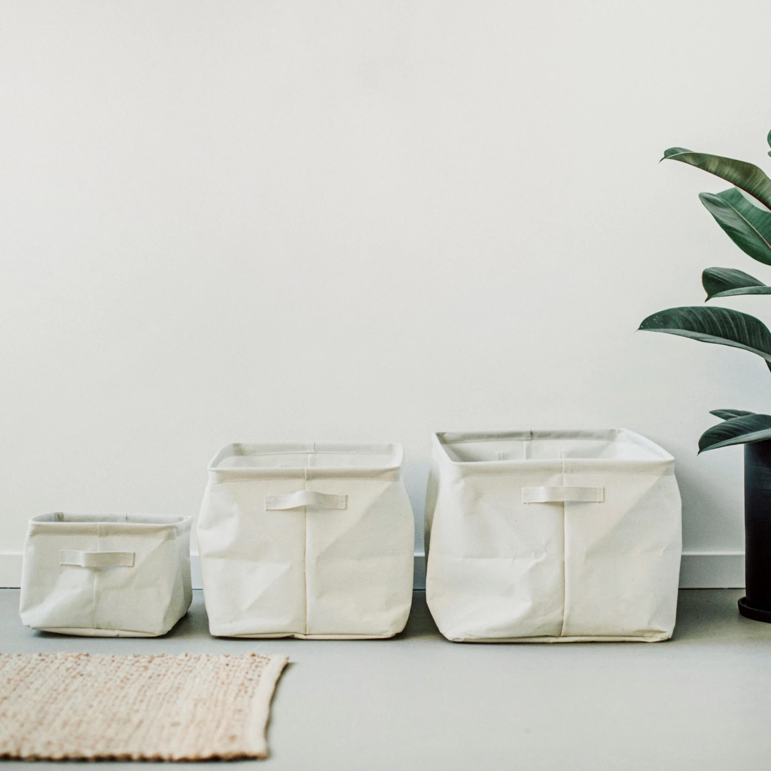 Foldable Basket Small Creme 5 Foldable Basket Small Creme – Bild 5