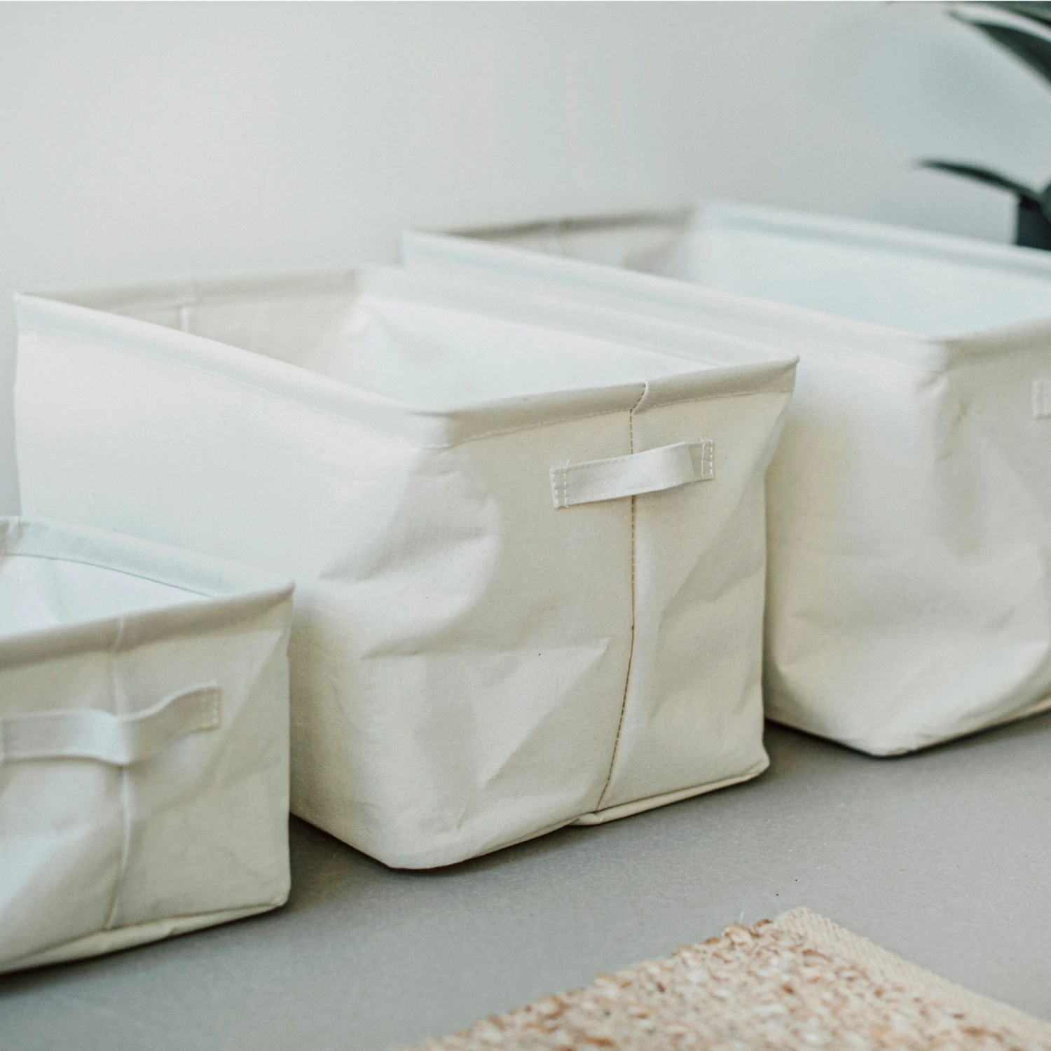 Foldable Basket Small Creme 6 Foldable Basket Small Creme – Bild 6