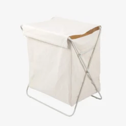 Wäschekorb Canvas/Metall Hellbeige