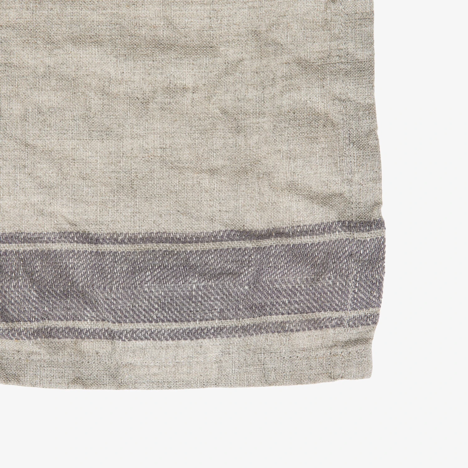 Küchentuch Leinen 50x70cm Natur/Grau 2 Küchentuch Leinen 50x70cm Natur/Grau – Bild 2
